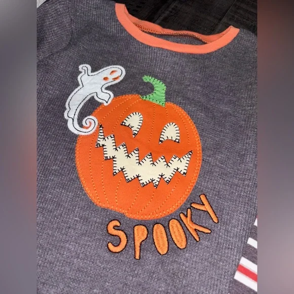 Mud Pie Baby Boys Halloween Pumpkin T-Shirt 4/5T - Picture 2 of 4